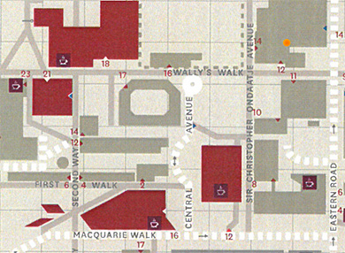 Location of Numeracy Drop-In Centre on campus map