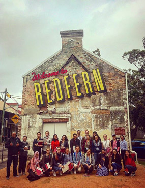 GLP students exploring Redfern, Sydney