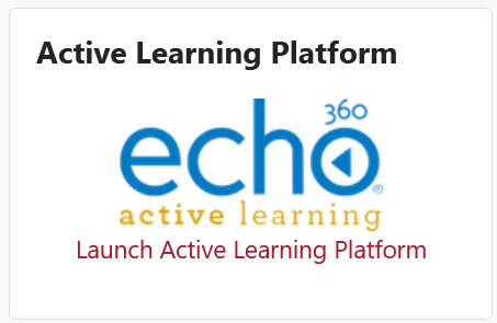 Screenshot of the Echo360 tile in iLearn