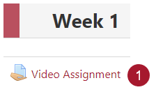 Link for submitting a video assignment on iLearn