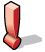 Red-coloured isometric illustration of an exclamation mark