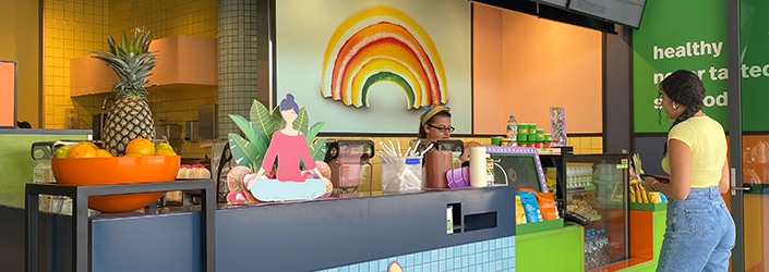 Boost juice facade Image of boost juice outlet in Central Courtyard