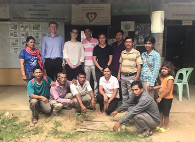 Alumni Phillip with Khana team in Cambodia